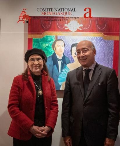 A.I.A.P. Settimana della cultura italiana, con l'Ambasciatore italiano a Monaco, 2020