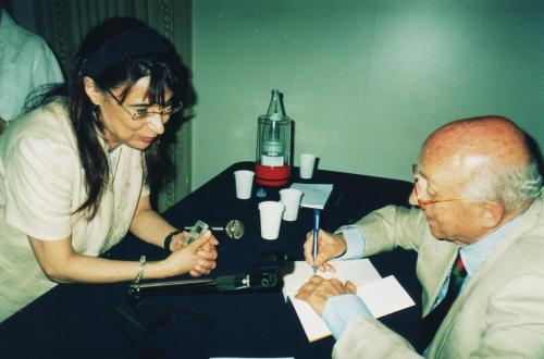 Libreria Hoepli, con Marco Forti, 2004