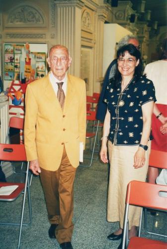 Con Gillo Dorfles, Libreria Hoepli, Milano, 2003