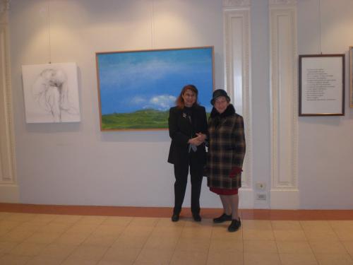 Silvia con Nanda Consonni, Sala Verri, Centro Culturale di Milano, 2011
